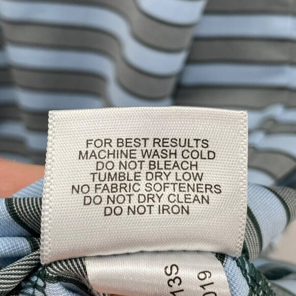 Peter Millar Blue Stripe Summer Comfort Polo Men's Size L - Picture 6 of 7